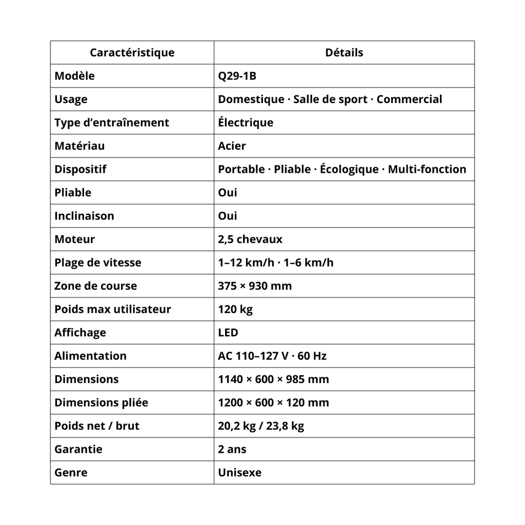 TAPIS DE COURSE BRAXUS Shopvault